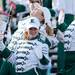 Eastern Michigan band members dance in the stands during the second half against Western Michigan at Rynearson Stadium on Saturday afternoon. Melanie Maxwell I AnnArbor.com